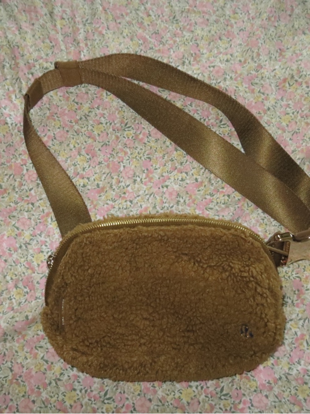 Lululemon Cozy Faux-Shearling Crossbody Bag in Brown